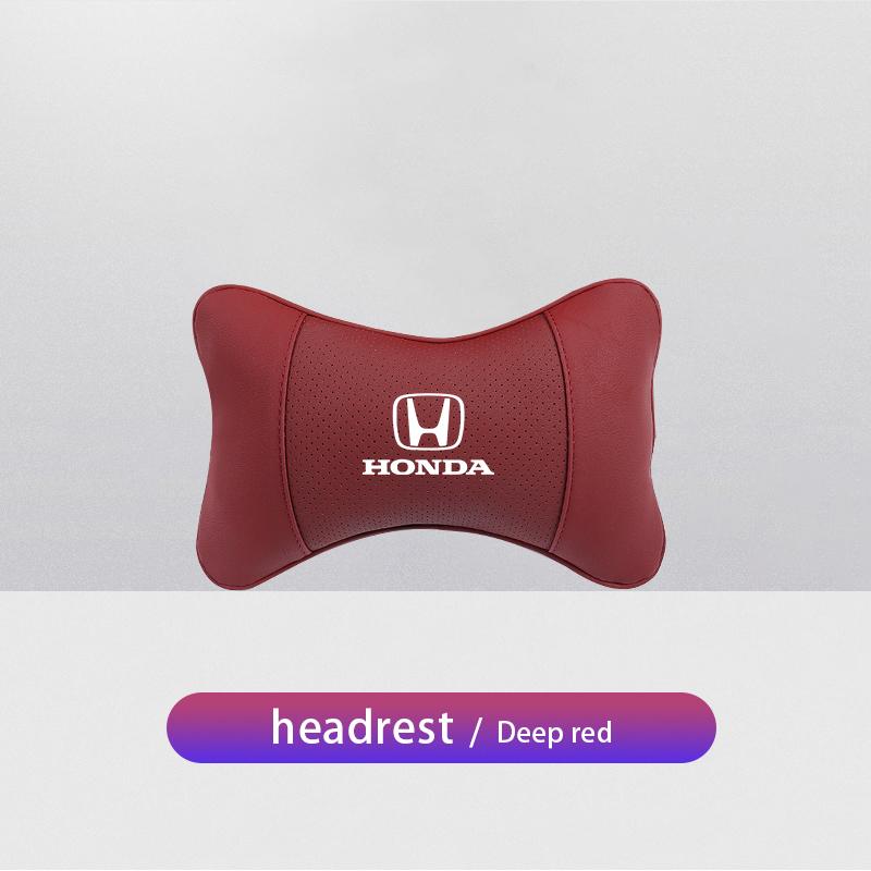 1Pcs Car Seat Headrest Leather Head Support Neck Pillow For Honda Civic Fit Jazz Accord Pilot CRV Odyssey Passport City Shuttle