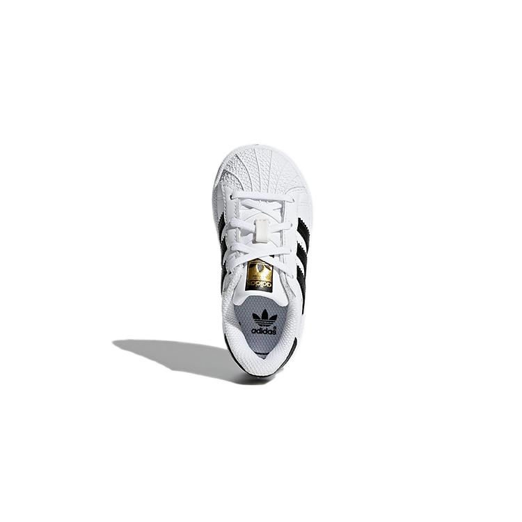adidas Originals Superstar Abrasion Resistant Abrasion Resistant Low Top Toddler Shoes White Black Gold BB9076