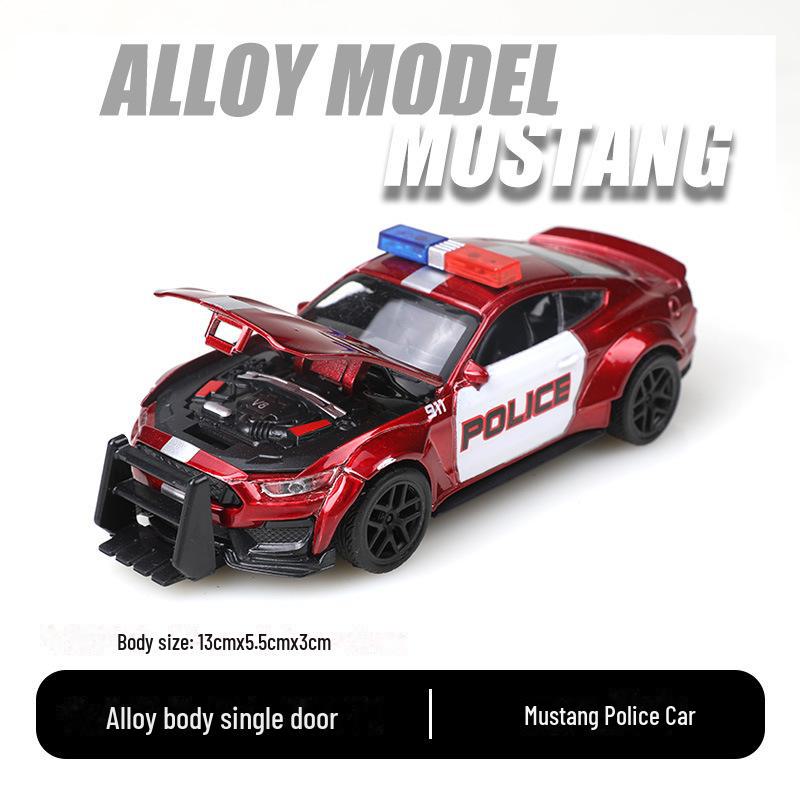 1:36 Pull-Back Alloy Car Model - Lambo G Mustang Police Toy for Kids