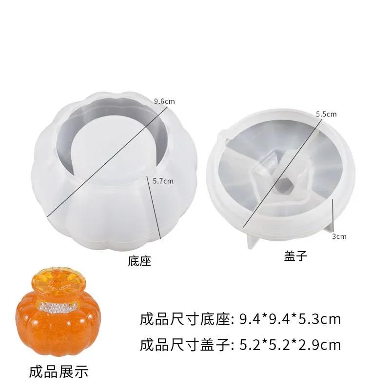 

Latest Model DIY Creativity Storage Box Silicone Mold Witch Pumpkin Candle Craft Gift Making Plaster Epoxy Resin Casting