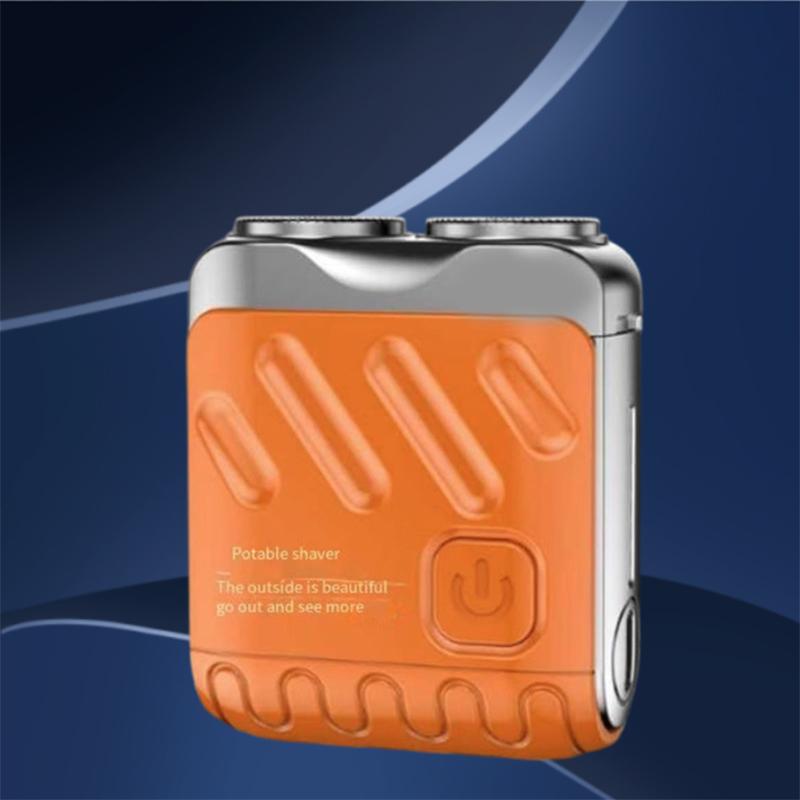 Kit de barbear elétrico mini USB - máquina de barbear portátil à prova d'água para homens - lâmina dupla para uso no rosto