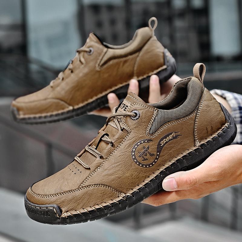 Męskie buty skórzane Ręcznie robione sneakersy Buty codzienne outdoorowe