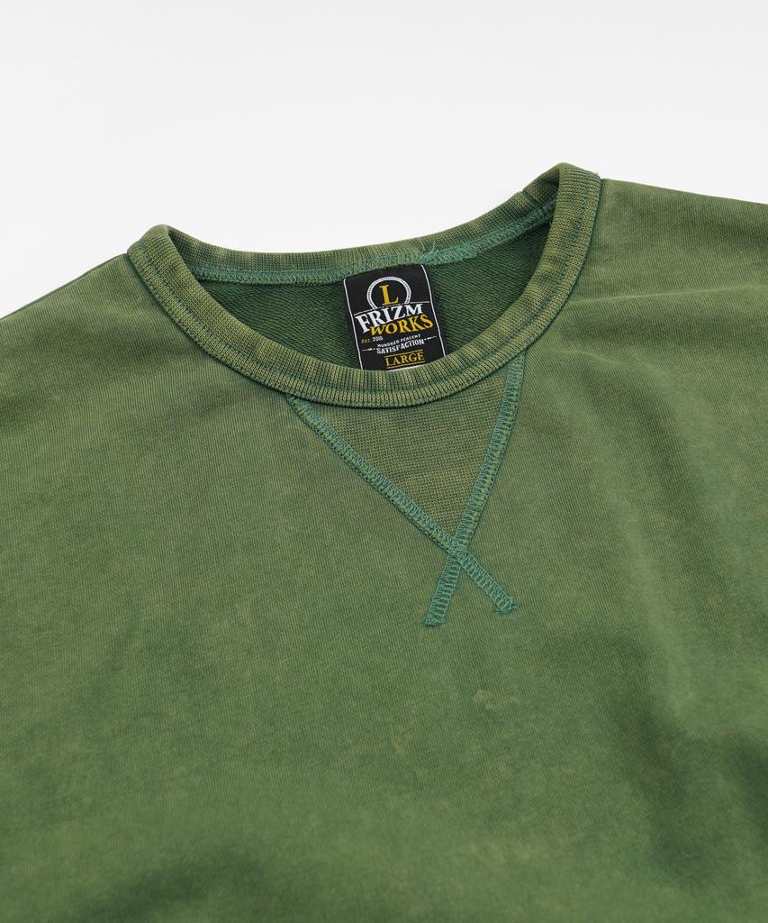 FRIZMWORKS Cover Stitch Vintage Sweatshirt _ Green