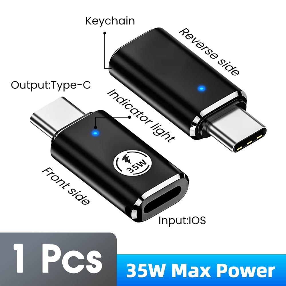 HdoorLink Адаптер типа C для адаптера Lightning Male на Type C Female 35 Вт PD Адаптер быстрой зарядки USB C Конвертер для IPhone 15