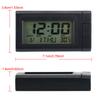 Car LCD Digital Display Clock Auto Watch Thermometer Car Ornaments Temperature Display Electronic Clock Self-Adhesive