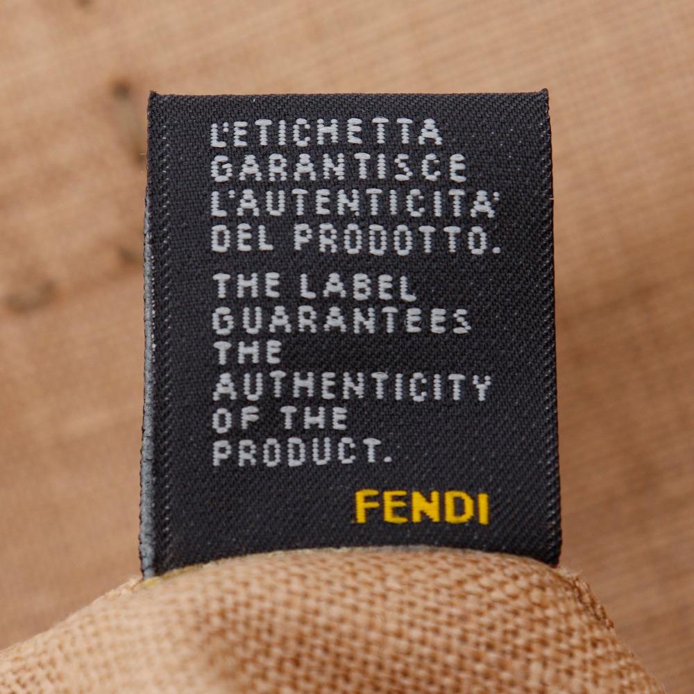 Fendi Zucca Handbag Tote Bag Brown Nylon Canvas Unisex Used
