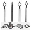 Blacksmith Tongs, 18” 4 PCS, V-Bit Bolt Tongs, Wolf Jaw Tongs, Z V-Bit Tongs and Gripping Tongs, Carbon Steel Forge Tongs with A3 Steel Rivets, for