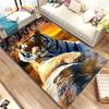 Beast Animal Tiger,Sabretooth Cartoon Area Rug,Carpet for Home Living Room Bedroom Sofa Doormat Kitchen Decor,Non-slip Floor Mat