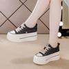 Inner heightening thick sole spring and summer new inner heightening thick sole canvas women's shoes dad shoes single shoes