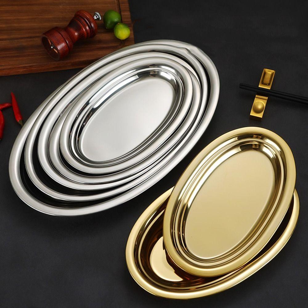 Large Capacity Steamed Fish Dish 304 Stainless Steel Baking Tray  for Cooking Serving