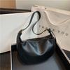Soft Faux Leather Crescent Moon Bag for Women, Trendy 2026 Minimalist Shoulder Crossbody Purse, Korean Style Fashion Handbag