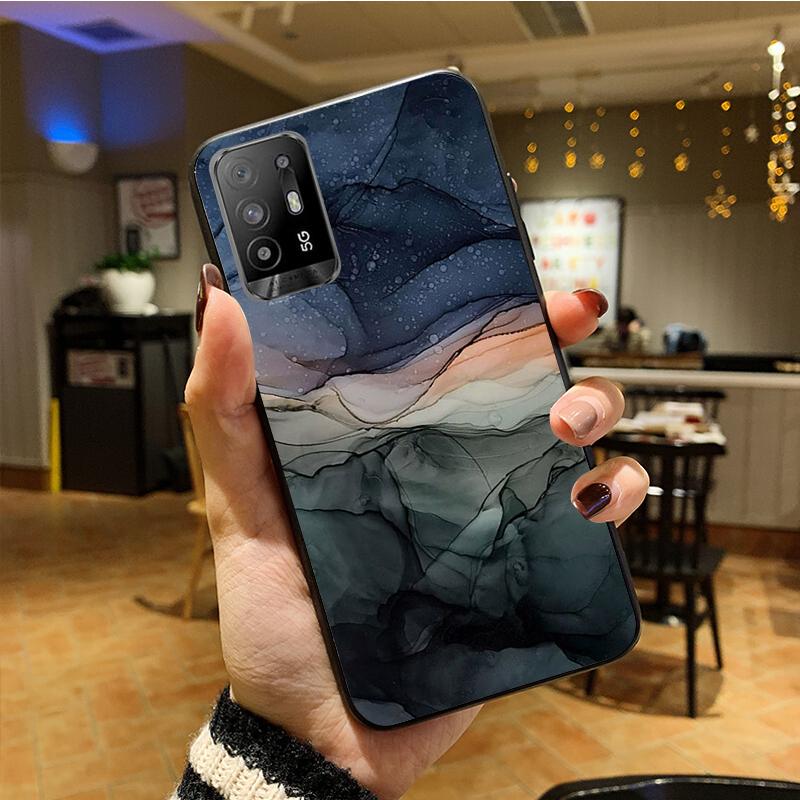 Bunte Marmor Handyhülle für OPPO A54 A74 A94 A53S A9 A5 A15 A16 A91 A96 A76 Reno8 8Pro Reno2 Z