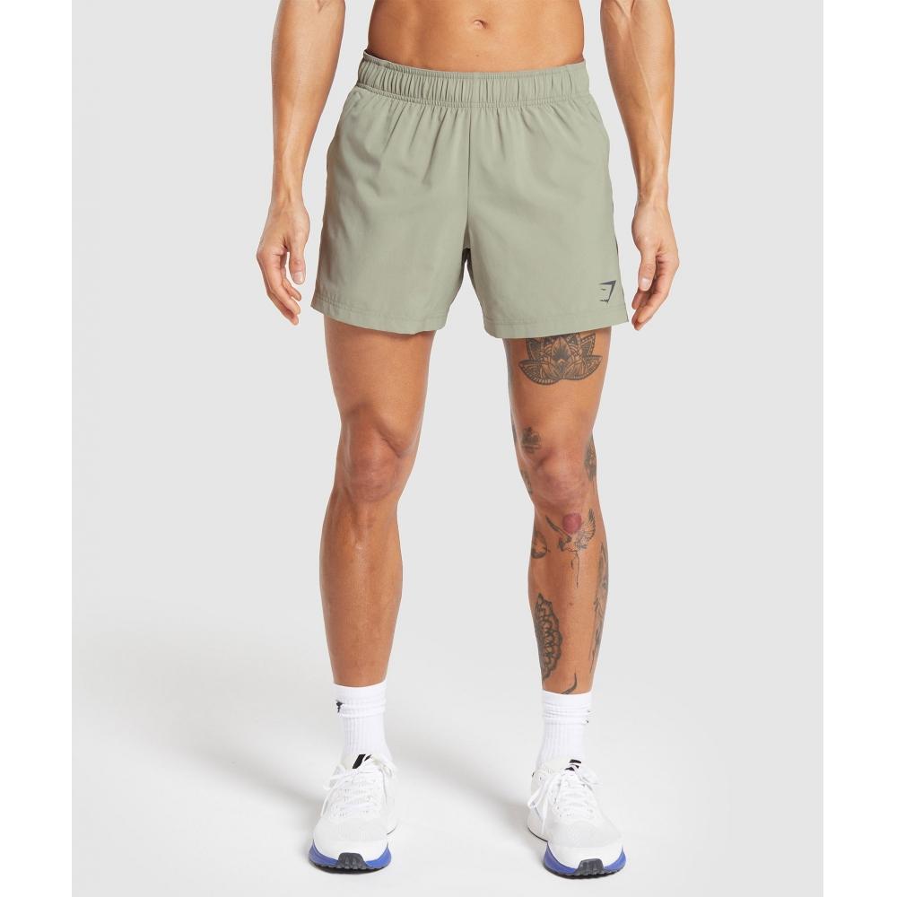 Gymshark Sport 5  Shorts Chalk Green Strength Green A2a8k Ecj3