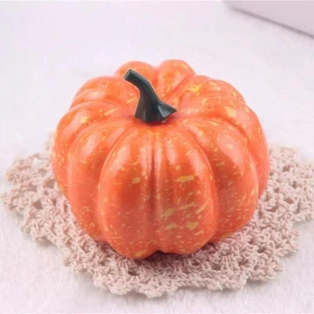 5PCS Foam Artificial Pumpkin Mini Size Halloween Decorate Pumpkins Household Decoration