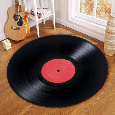 Popular Vinyl Record Round Rug Retro Living Room Decoration Carpet Music Record CD Bedroom Decoration Carpet Bathroom Door Mat