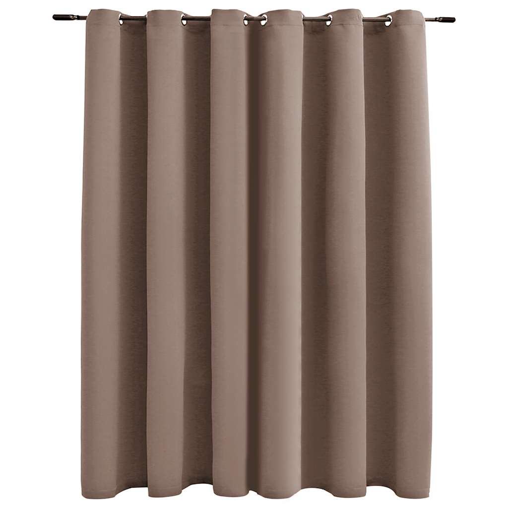 Vidaxl Blackout Curtain with Metal Eyelets, Taupe, 290X245 Cm