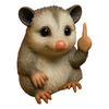 Middle Finger Animal Statue Cartoon Dog Cat Elephant Mouse Highland Cow Frog Turtle Hedgehog Figurine Resin Sculpture Desktop Decoration Ornament