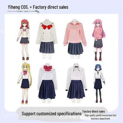 Skála Bocchi! Cosplay kostým - Goto Ichiri & Ryo Yamada Anime školní uniforma