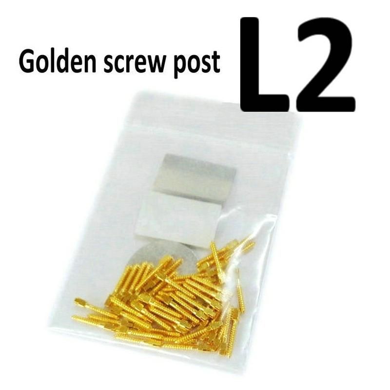 Dental Golden Plated Screw Post 50Pcs Bag High Quality Dentist Tool for Dental Restoration