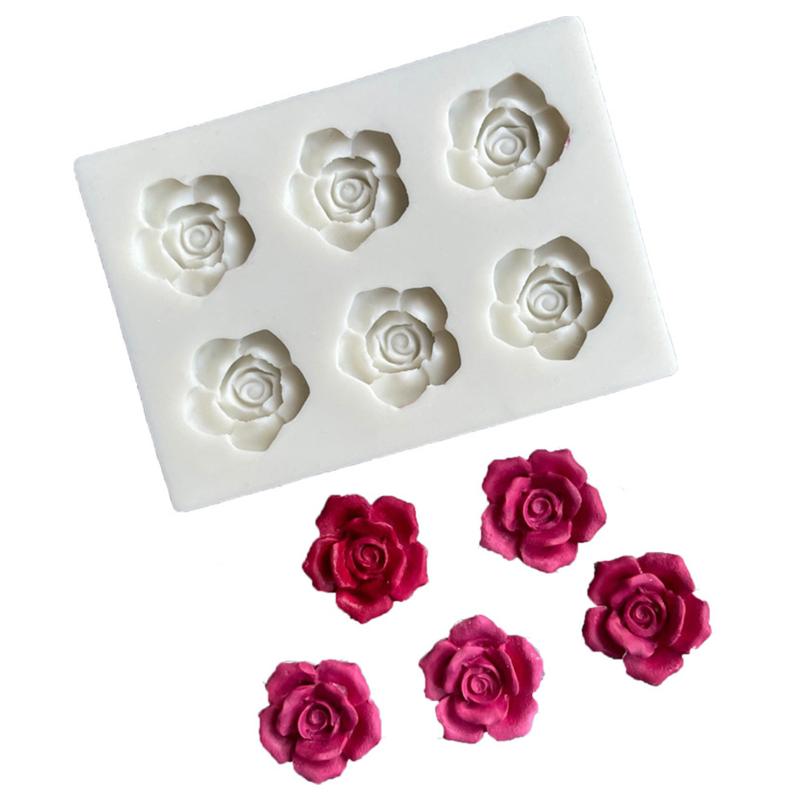 Mini Fiore di Rosa Camelia Margherita Stampo in Silicone per Zucchero Stampo da Forno per Biscotti Cupcake Cioccolato Strumenti per Decorare Torte in Fondant