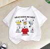 Snoopys Kids TShirt Anime Boys Girls Short Sleeve Tops Summer Breathable Baby Cartoon Tees Cute Dog Print Clothes Birthday Gifts