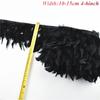 1Meters Black White Feathers for Needlework Ribbon Tape Fringe Feather Trim Pheasant Turkey Ostrich Goose Marabou Sewing Clothes