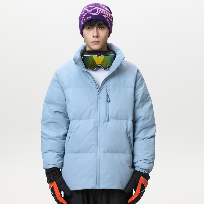 

% пух новый национальный стандарт пух белой утки пуховик для мужчин и женщин на зиму новый свободный повседневный утолщенный пуховик со стойкой 3XL