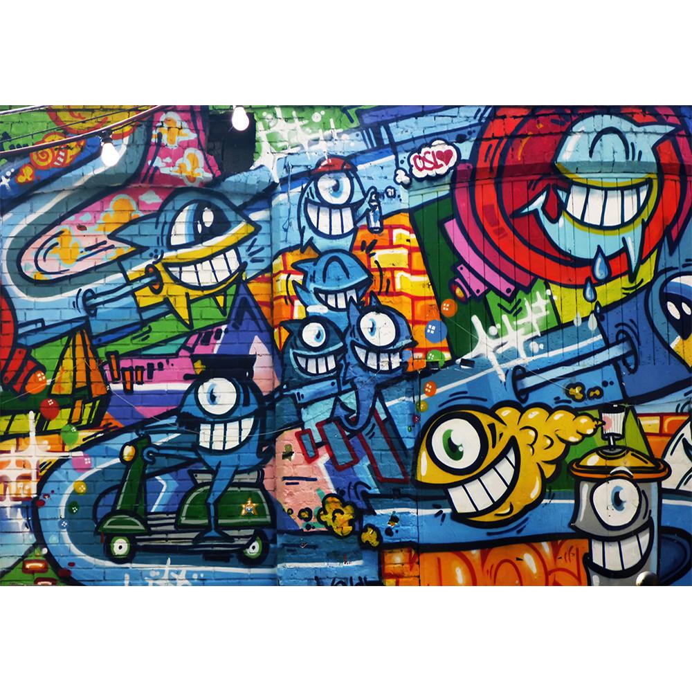3d Graffiti Wall Mural Colorful Graffiti Wallpaper For Bedroom Living Room Large Cartoon Graffiti Wallpaper