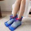1 Pair Massage Foot Bath Shoes, Portable Feet Soaking Tub Feet Spa Shoes, Pedicure PVC Tall Foot Soaker for Foot Massage Relax