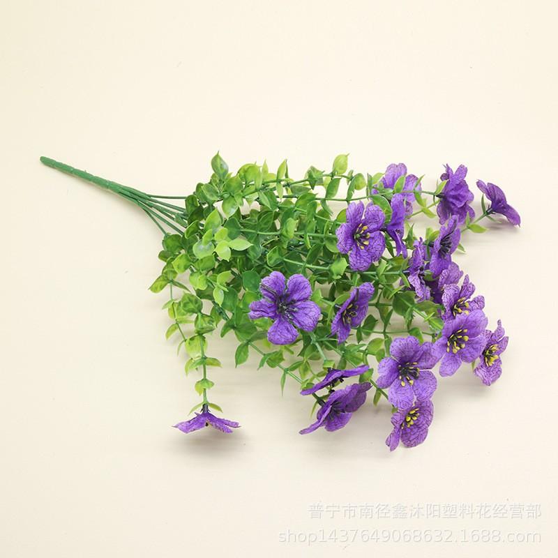 Artificial Eucalyptus Lavender Flower Bouquet With Silk Outdoor Decor Home Styling Photography Props