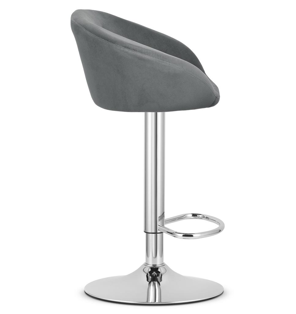 EAST stool - velvet gray / chrome base x 2