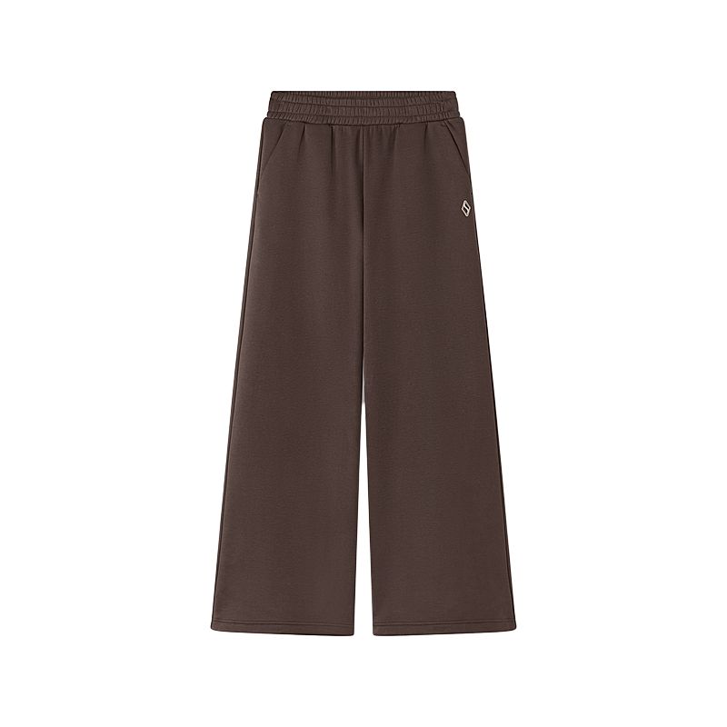 Skechers Simple Casual Warm Comfortable Loose Knit Sports Pants Women bottoms Dark-Brown L425W007-05U5 S