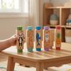 5 Pieces Wooden Rotating Puzzle Early Learning Cylindrical Block Smooth Picture Toy for