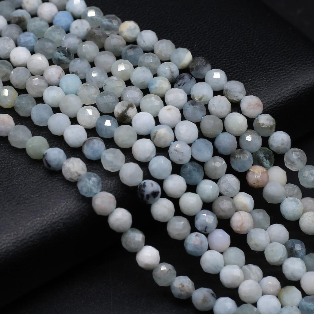 Natural Stone Faceted Beads Amethyst/iIolite Beads 4x5 MM Charms For Jewelry Making DIY Necklace Bracelet Earrings Accessory