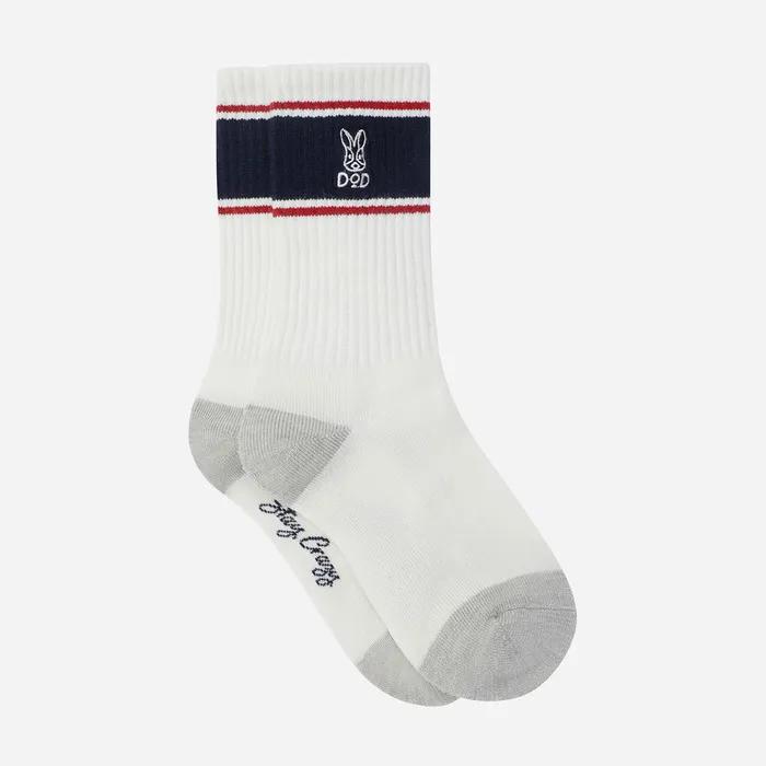 Striped Wool Socks (IVORY DARK)
