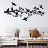 Set, Metal Bird Wall Art, Bird In Branch Metal Wall Art Decoration, Indoor Living Room Decoration, Holiday Decoration