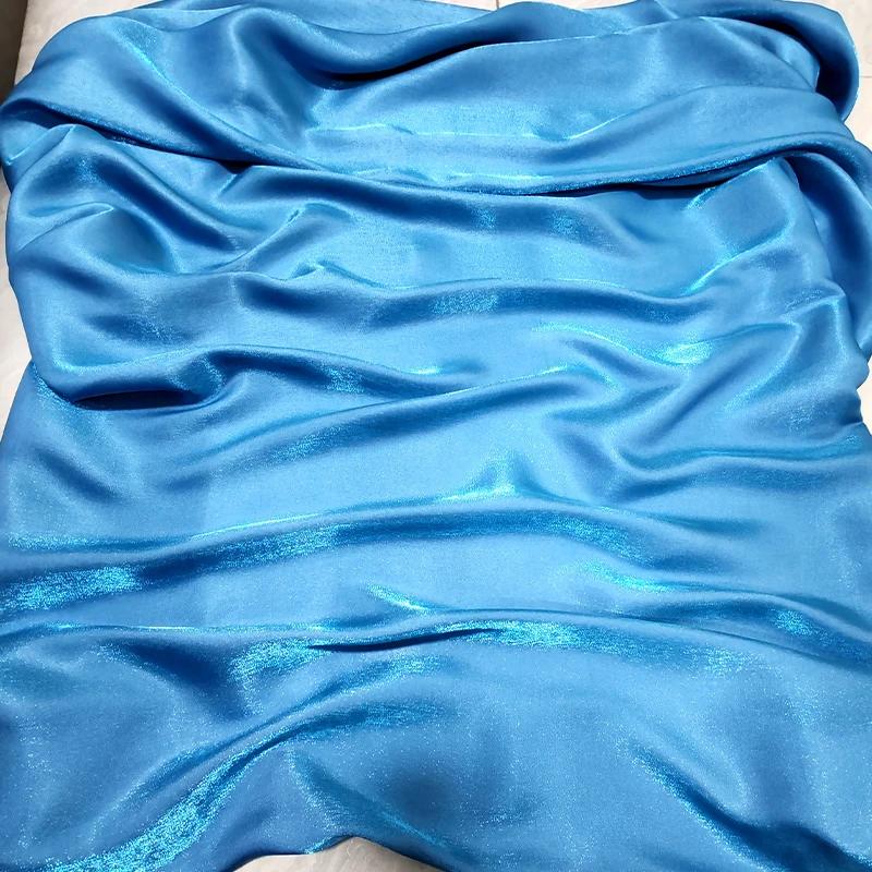 Wide 150cm 1Yard Mermaid Girl Gradient Color Fantasy Satin Fabric for Wedding Dress Hanfu Fashion Clothing Diy Sewing Cloth