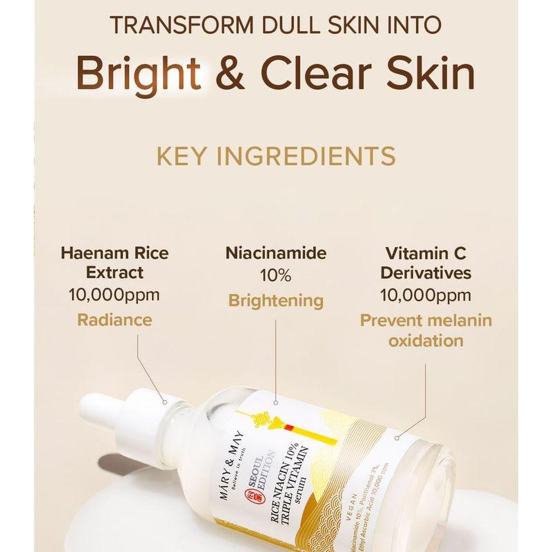 Mary&May - Rice Niacin 10% Triple Vitamin Serum Seoul Edition