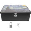 NUOLUX Tin Can Storage Box with Lid, Lockable Storage Box, Keepsake Box, Small Storage Box, Vintage Collection Box, Gift Box, 24.5 X 18 X 8.5 Cm