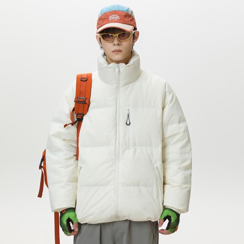 % down new national standard white duck down down jacket for men and women in winter new loose casual thickened stand-up collar jacket