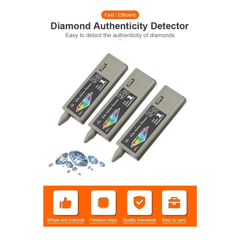 2 in 1 Diamond Gemstone Tester Pen High Accuracy Jewelry Detector for Moissanite Ruby Gold Portable Gemstone Appraisal Tool