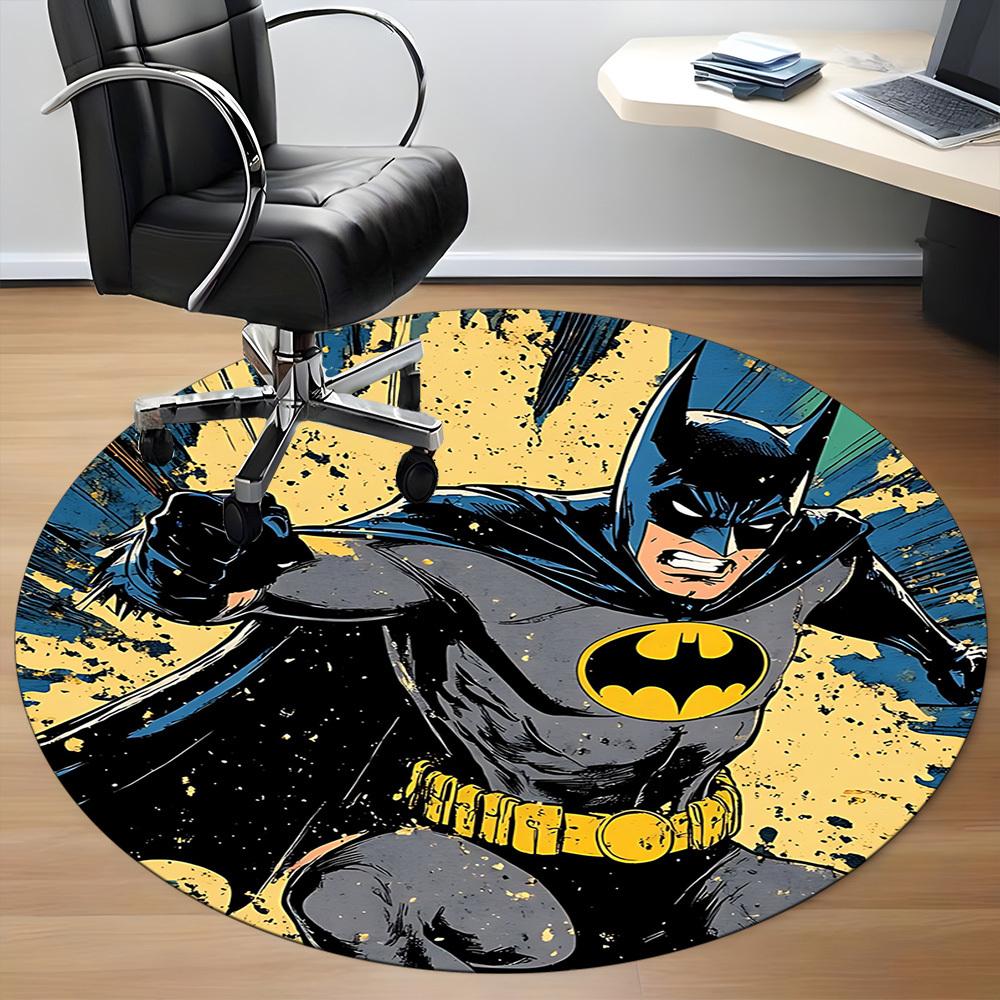 1pc Batman Hero Office Round Area Rug, Under Office Chairs Bedroom Living Room Home Decor, Room Deco, Available in Various Sizes021