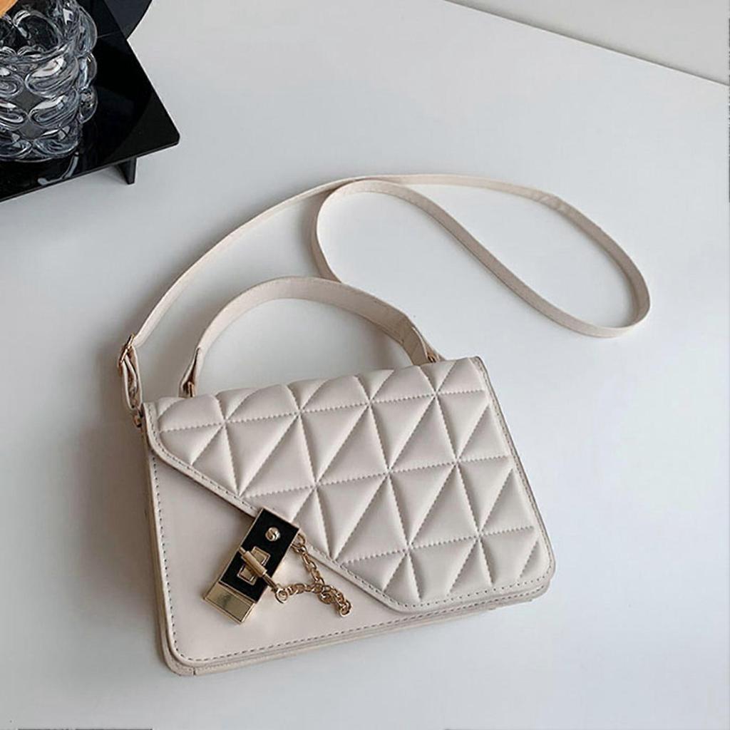 Small Handbags for Women Fashion Large Capacity PU Adjustable Shoulder Bag Underarm Bag for Dating White