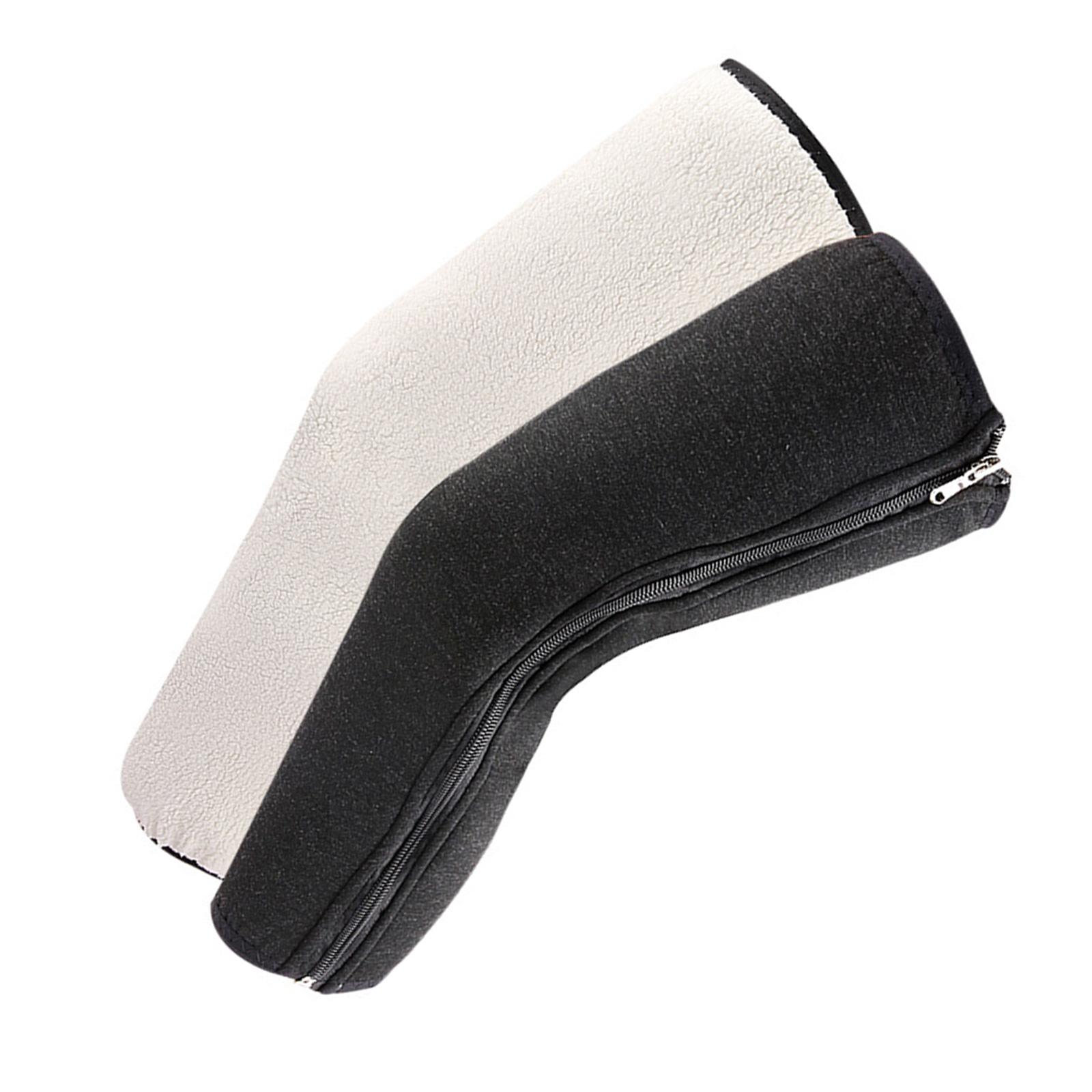 

Breathable Plush Knee Protector Thicken Fleece Lined Knee Brace Knee Heating Pad for Adult Olders Outdoor Exercise 50 білий