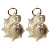 Handmade Spiny Shell Hoop Earrings Unique Natural Texture Sophisticated Shell Studs Earrings Jewelry Gift For Her