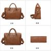 Genuine Leather Men's Business Travel Pillow Bag Classic Handbag Casual Versatile Shoulder Briefcase Cowhide
