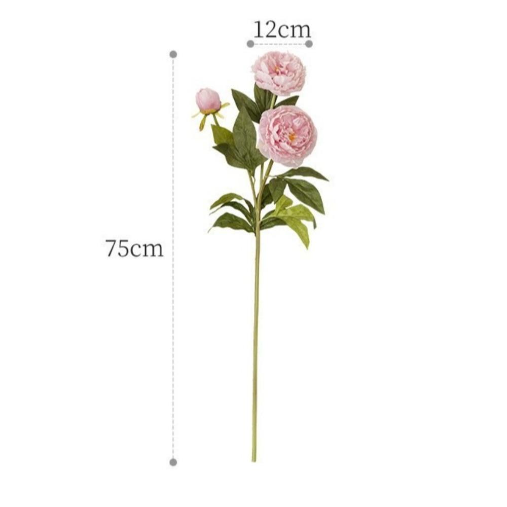 75CM Peony Silk Flowers Table Decor 3 Heads Artificial Peony Bouquet DIY Long Branch Simulation Flowers Home Wedding Decoration