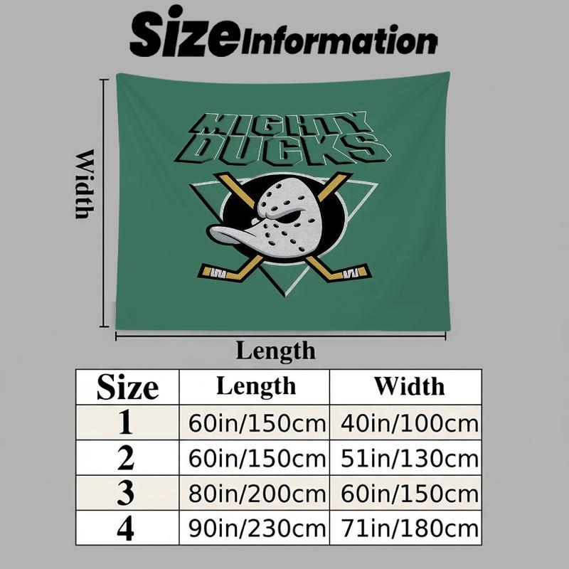 Mighty Ducks Printed Tapestry – Wall Hanging for Bedrooms, Dorms, and Home Decor