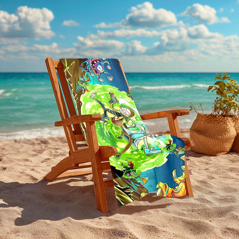 1Pc Space Adventure Friends Beach Towel Quick Dry Multiuse For Beach Pool Gym Yoga Home Travel Christmas Halloween Xmas Gift L1263