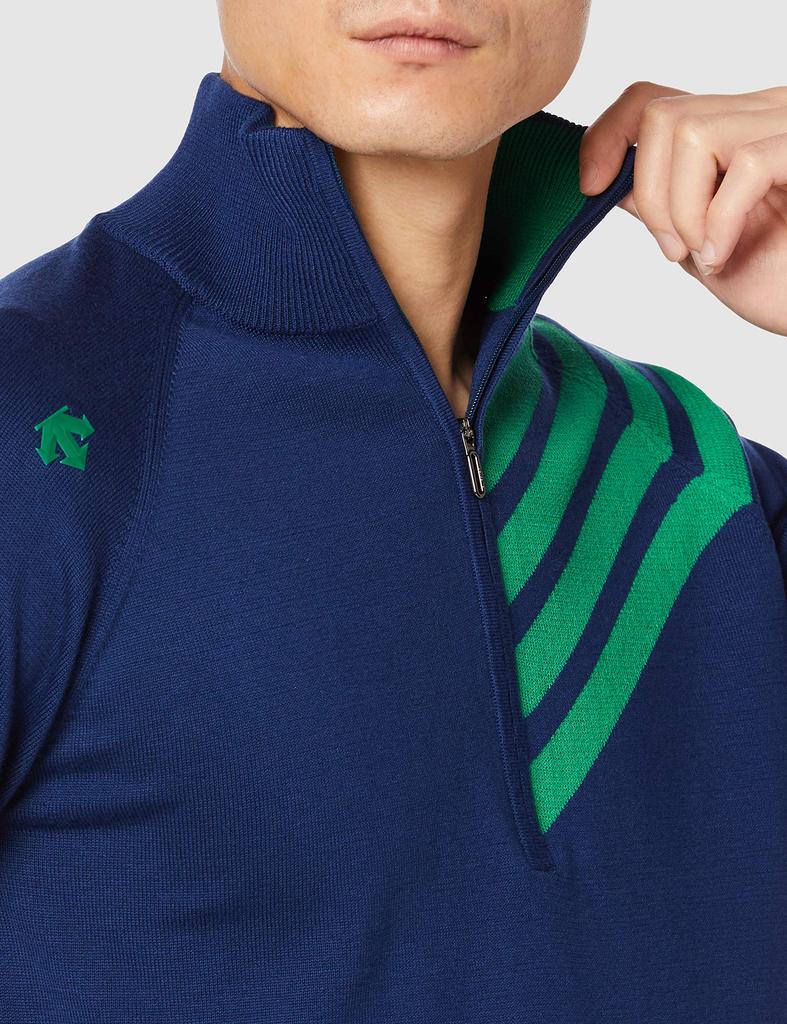 Descente Golf Sweater Size Size Small To Japanese Size Men's DGMPJL01, Navy, NV00, (equivalent S)